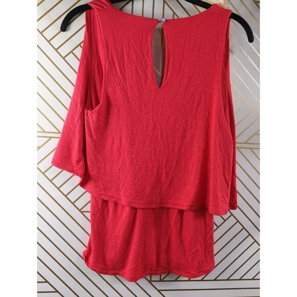 Anthropologie Deletta Women's Velma Surplice Red Top Blouse Size XS - Picture 8 of 8